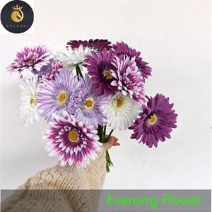 Gerbera margarida de alta qualidade, flores de crisântemo de seda artificial de alta qualidade, adereços para decoração de casa rústica, adereços para fotografia - Product Image 1