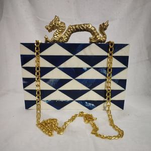 Bolso de mano de resina para mujer en blanco y negro, bolso de noche, Retro bolso de hombro, bolso cruzado de lametierartz - Product Image 6