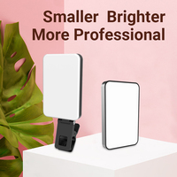 Lampe Annulaire DEL Rechargeable à Clip pour Conférence Vidéo, Éclairage de Téléphone, Maquillage, TikTok, Selfies et Caméra de Travail