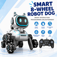 Toptan Akıllı 8 Tekerlekli Robot Köpek Uzaktan Kumandalı Oyuncak Çok Yönlü Tekerlekler Çocuklar için STEM Eğitimi