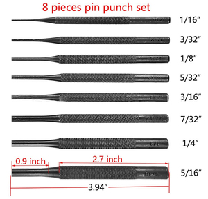 8/9 Pieces <strong>Roll</strong> <strong>Pin</strong> Punch Set Gunsmithing Kit Removing Repair Tool with Holder for Automotive Watch Repair Jewelry and Craft - Product Image 6