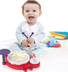 Educational Toy Musical Instrument Plastic Hand Clapping Electronic Cartoon Jazz Baby <b>Drum</b> Set - Product Image 6