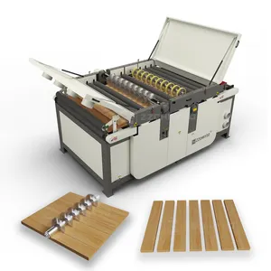 Serra multi-rip para madeira, máquina automática de corte de madeira compensada, 22kw, serra multi-rip para placa de mdf, máquina de corte automática