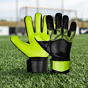Gants de gardien de but en cuir professionnels Qiqiang, haute qualité, antidérapants, confortables, respirants, fermeture à boucle et crochet, multiples - Product Image 2
