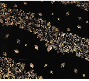 Tela de Terciopelo con Estampado Dorado de Seda Tejida, Tela para Ropa de Mujer Cheongsam, en Existencia - Product Image 6
