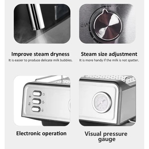 <span class=keywords><strong>Cafetera</strong></span> <span class=keywords><strong>espresso</strong></span> italiana de 19 bares, máquina de capuchino automática programable para uso doméstico o hotelero, fuente eléctrica - Product Image 3