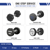 Haltères de fitness OKPRO, prix d'usine en gros, logo personnalisé, haltères de gym commerciaux en uréthane PU