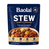 Sachet Doypack en aluminium imprimé sur mesure, stérilisable à 121°C, pour soupes de curry pré-cuittes, aliments liquides et ragoûts