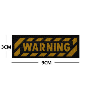 Insignias de moral personalizadas de advertencia de peligro bordadas de tela con respaldo de bucle de gancho para mochila táctica y engranajes al aire libre - Product Image 6