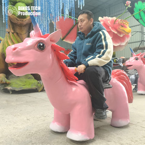Scooter Interactivo de <span class=keywords><strong>Unicornio</strong></span> Animatrónico para Parques Temáticos o Vehículo Personalizado de Animales Míticos de Dibujos Animados - Product Image 1