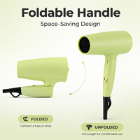 Secador de Pelo Profesional PRITECH, Plegable, 2200W, Iónico, Portátil, Secado Rápido, con Difusor