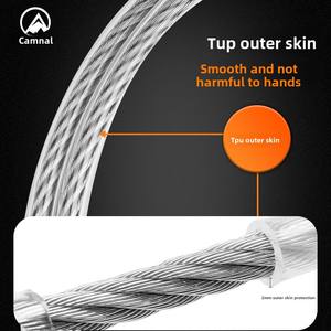 <span class=keywords><strong>Anclaje</strong></span> de Cable Camnal CA-Z9332 de 8 mm con Revestimiento Exterior de TPU para Protección Contra Caídas, Capacidad de Carga de 25 kN, Trabajo en Altura, <span class=keywords><strong>Escalada</strong></span> y Rescate - Product Image 3