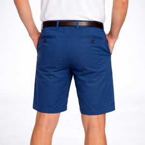 Shorts de golf classiques pour homme en coton mélangé bleu marine, coupe ajustée, extensibles, séchage rapide, extensibles dans quatre directions - Product Image 3