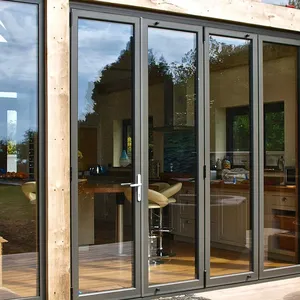 门窗型材家用法式门铝玻璃平开窗铝门