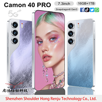 C40 16G+1TB 7.3 Inch Full Screen Cell <strong>Phone</strong> Global Version Android 15 5g Android Smartphone Fast Processor in Stock Hot Sale