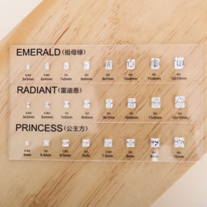 Weiße Zirkon steine Diagramm Größen satz 11 Typen Edelstein form Edelstein Diamant Größen tabelle Größen vorlage - Product Image 2