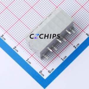 MX250-3.5-07P-B-GY01-Cu-A Spring Terminal Block P=3.5mm Connector ( Construction: 1x7P )( Pitch: 3.5mm )( Color: Gray ) - Product Image 2