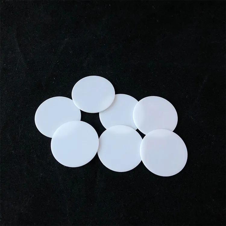 Custom white round ZrO2 plate polished zirconia ceramic substrate plate sheet board