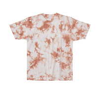 Nueva camiseta de verano Tie-Dye 250g peso pesado creativo contraste algodón peinado sólido cómodo cuello suelto 100% personalizado