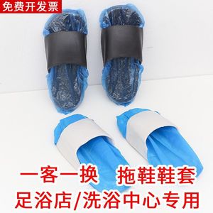 Disposable <b>Shoe</b> Covers Thickened Waterproof Non Slip Household Indoor Foot Protection Blue <b>PE</b> Material - Product Image 2