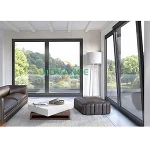 Puertas interiores de aluminio corredizas de vidrio de acristalamiento templado de Seguridad Interior de alto estándar