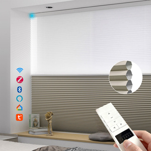 ستائر نوافذ آلية كهربائية على شكل خلية النحل، ستائر خلوية كهربائية معتمة للنوافذ - Product Image 1