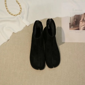 Botines Cortos de Mujer con Punta Dividida, Tacón Grueso y Diseño de Cremallera Trasera, Novedad 2026 de Alta Calidad - Product Image 3