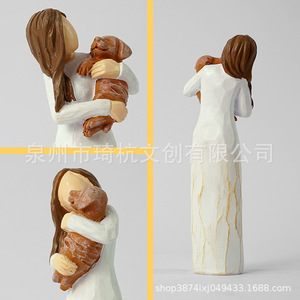 Qi Hang Angel Figurines Handmade Decor For Home Living Room Bedroom <b>Table</b> Housewarming Gift - Product Image 2