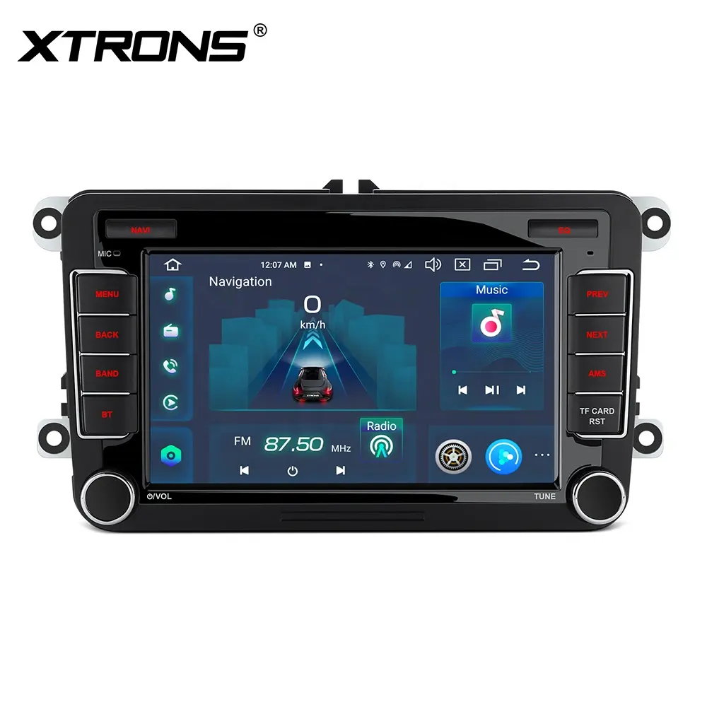 Tela para carro XTRONS para Volkswagen/VW/Passat/Polo/Golf 5 6/Touran Áudio 1 Din Carplay Android Rádio automático Android 13 7 Polegada