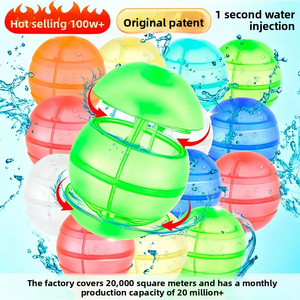 Globo de Agua de Plástico de Llenado Instantáneo con Doble Abertura, Reutilizable, Juguete Educativo, Marca QF, Herramienta para Guerra de Agua - Product Image 3