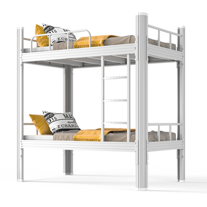 <span class=keywords><strong>Lit</strong></span> superposé <span class=keywords><strong>en</strong></span> acier épais avec bureau, mobilier multifonctionnel pour studios et dortoirs - Product Image 3