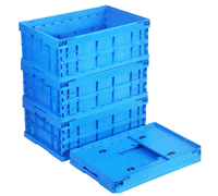 Boîte de rangement pliable robuste, solide, empilable, pour entrepôt logistique, utilisation industrielle, caisse de manutention