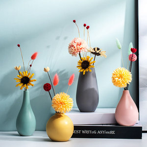 <strong>Colourful</strong> Porcelain Bud Art <strong>Flowers</strong> <strong>Vase</strong> Modern Home Wedding Table Decoration Ceramic <strong>Vases</strong> - Product Image 1