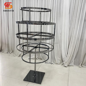 Support de vase à fleurs de mariage haut en fer forgé avec design miroir - Couleur et taille personnalisables - Product Image 6