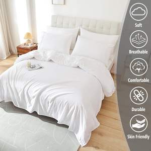 Vente en gros de draps plats 4 pièces 1800 fils Ensembles de <span class=keywords><strong>lit</strong></span> Draps-housse souples de <span class=keywords><strong>taille</strong></span> double pour hôtel et hôpital Motif solide - Product Image 6