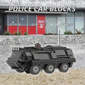 क्लासिक काले <span class=keywords><strong>1</strong></span>:<span class=keywords><strong>35</strong></span> पैमाने पुलिस श्रृंखला डिय बिल्डिंग ब्लॉक जन्मदिन के लिए प्लास्टिक खिलौना मॉडल सेट - Product Image 2