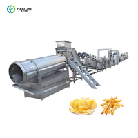 Productielijn voor aardappel-frites, productielijn voor aardappelchips, friteslijn, machine voor frites, complete friteslijn