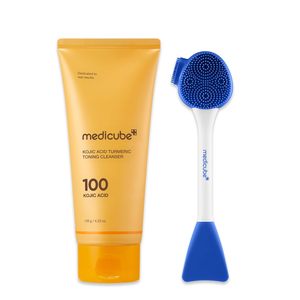 Crème Nettoyante Éclaircissante au Curcuma et à l'Acide Kojique avec Brosse Nettoyante pour les Pores, Idéale Peaux Sensibles - Product Image 2