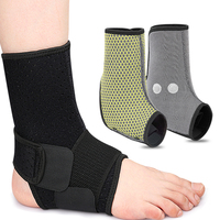 Attelle de cheville réglable avec fermeture auto-agrippante élastique, support de compression pour la cheville, idéale pour le football, le basketball, le cyclisme et la course à pied