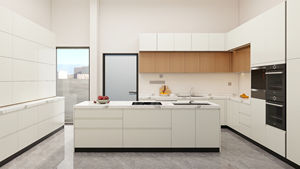 Gabinetes de Cocina Modernos y Sencillos Personalizados, Estilo Moderno, Estándar E1, Tablero de Partículas, Acabado en Melamina y Laca - Product Image 4