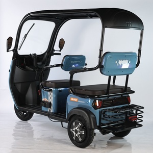 Triciclos Eléctricos de Pasajeros de Alta Potencia 850W 48V 12AH 20AH 32AH con Cubierta Completa, Venta al Por Mayor de Fábrica - Product Image 4