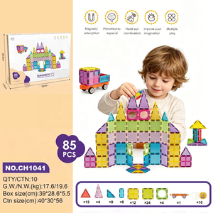 Ensemble <span class=keywords><strong>de</strong></span> <span class=keywords><strong>construction</strong></span> <span class=keywords><strong>magnétique</strong></span> <span class=keywords><strong>de</strong></span> 118/85 pièces, tuiles <span class=keywords><strong>de</strong></span> 7,5 cm, blocs <span class=keywords><strong>de</strong></span> <span class=keywords><strong>construction</strong></span>, jouets éducatifs STEM pour enfants, apprentissage créatif, haute qualité - Product Image 4