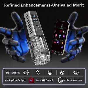 Juguetes Sexuales Masculinos con Sincronización IA, 7 Modos de Empuje, Rotación, Vibración y Lamido, Control por Aplicación y Pantalla LCD, Máquina Sexual para Adultos - Product Image 1