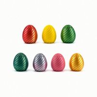 Biodegradable PLA Material 3D Printed Spiral Fidget Egg Smooth Spiral Twist Tactile Sensory Surface for Executive Stress Reli