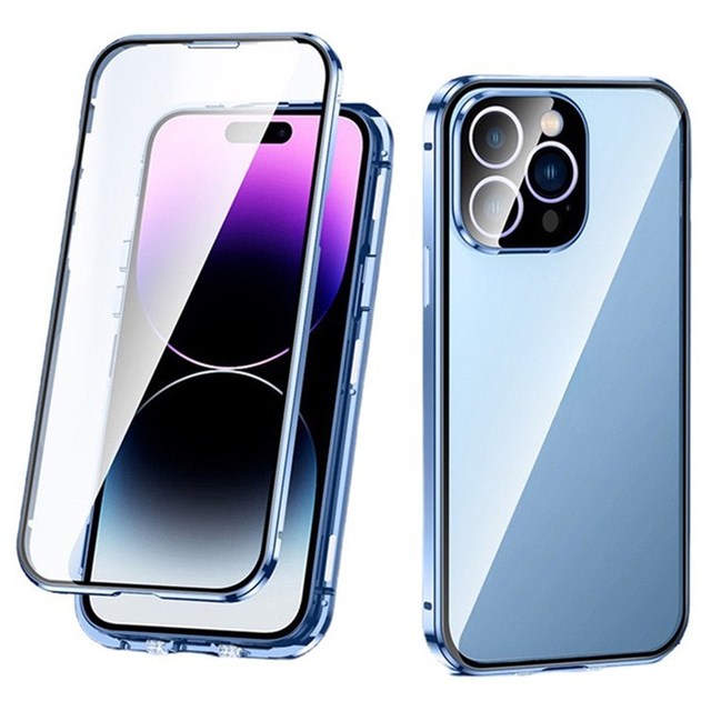 IPARTS EXPERT 360-Degree Protection Magnetic Adsorption Detachable 2-in-1 Shockproof Double-Sided Tempered Glass Phone Case
