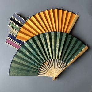 7-10 Inch Retro Zhongyu Rice Paper Folding Fan Surface Colored <b>Gold</b> Sprinkled Blank Calligraphy <b>Painting</b> Fan Black Blue Red Gift - Product Image 2