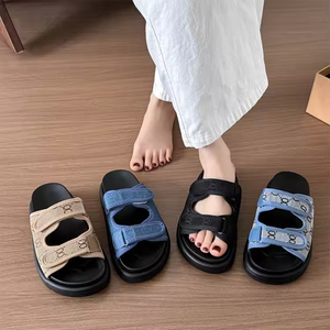 Vente en gros directe d'usine, pantoufles simples pour femmes, pantoufles imprimées pour femmes, pantoufles de plage d'été, chaussures - Product Image 3