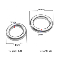 Vente en gros personnalisée, fermoir porte-clés rond 14mm 16mm, petit collier, fermoirs à ressort en argent sterling 925