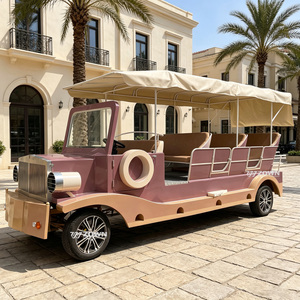 Voiture de tourisme électrique de luxe, spacieuse, rétro, classique, vintage, avec amortisseurs, pour le transport dans les zones touristiques - Product Image 1