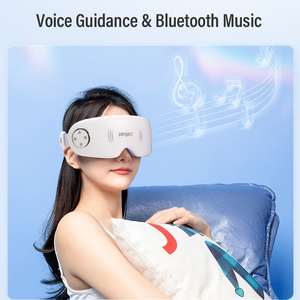 Cuidado de la salud en el hogar electrónico recargable inalámbrico inteligente vibración 4D inteligente calentado vapor masajeador de ojos con música - Product Image 3